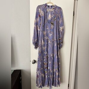 Banana Republic Lavender Tiered Maxi Dress